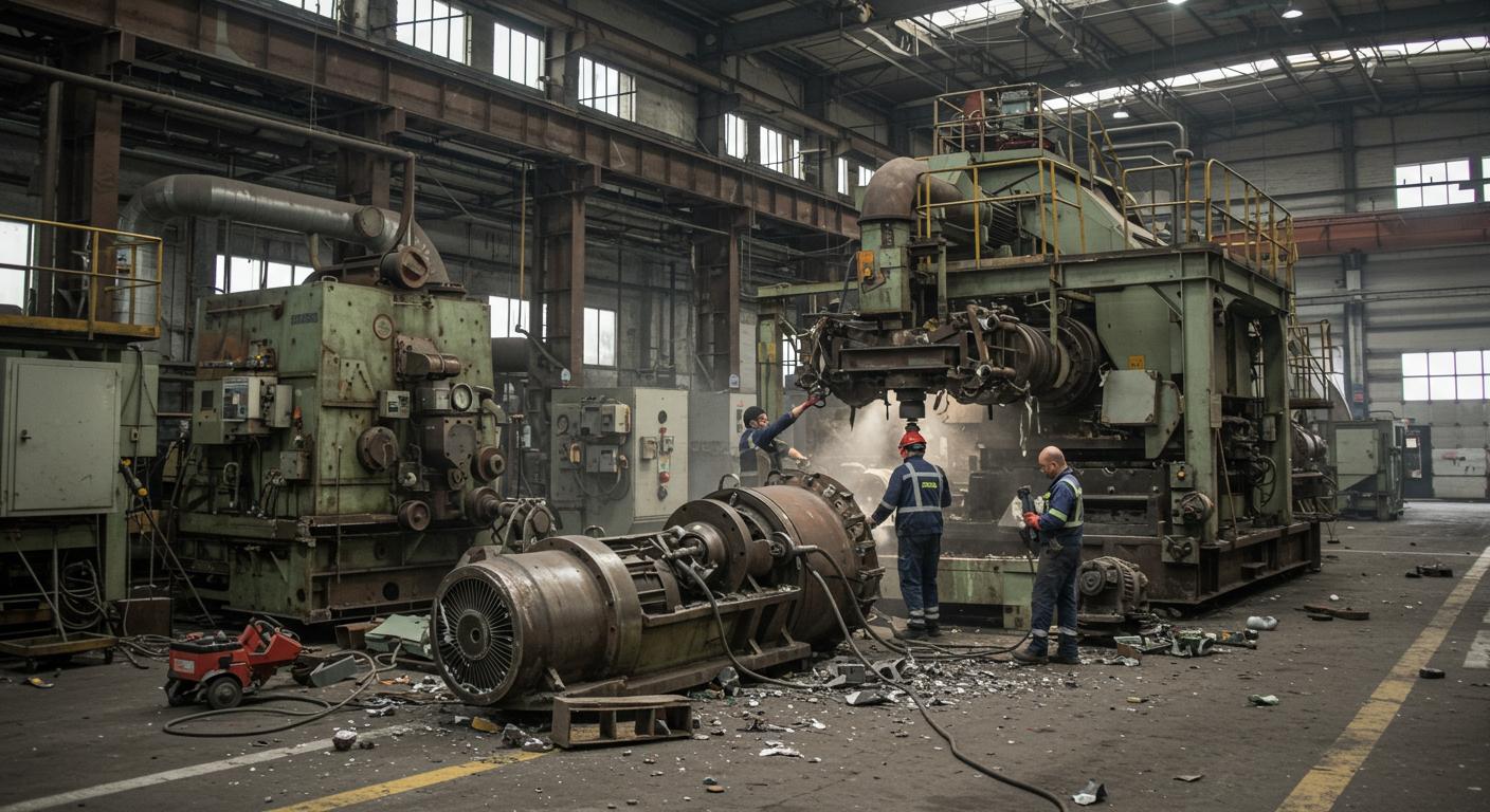 Демонтаж оборудования из металла при ликвидации предприятия