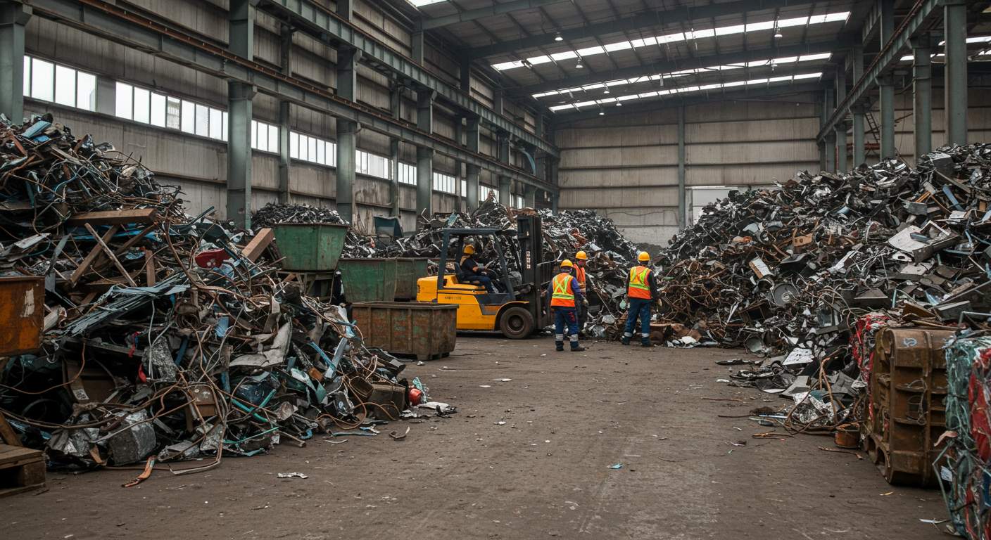 Вывоз металлических отходов после демонтажа техники