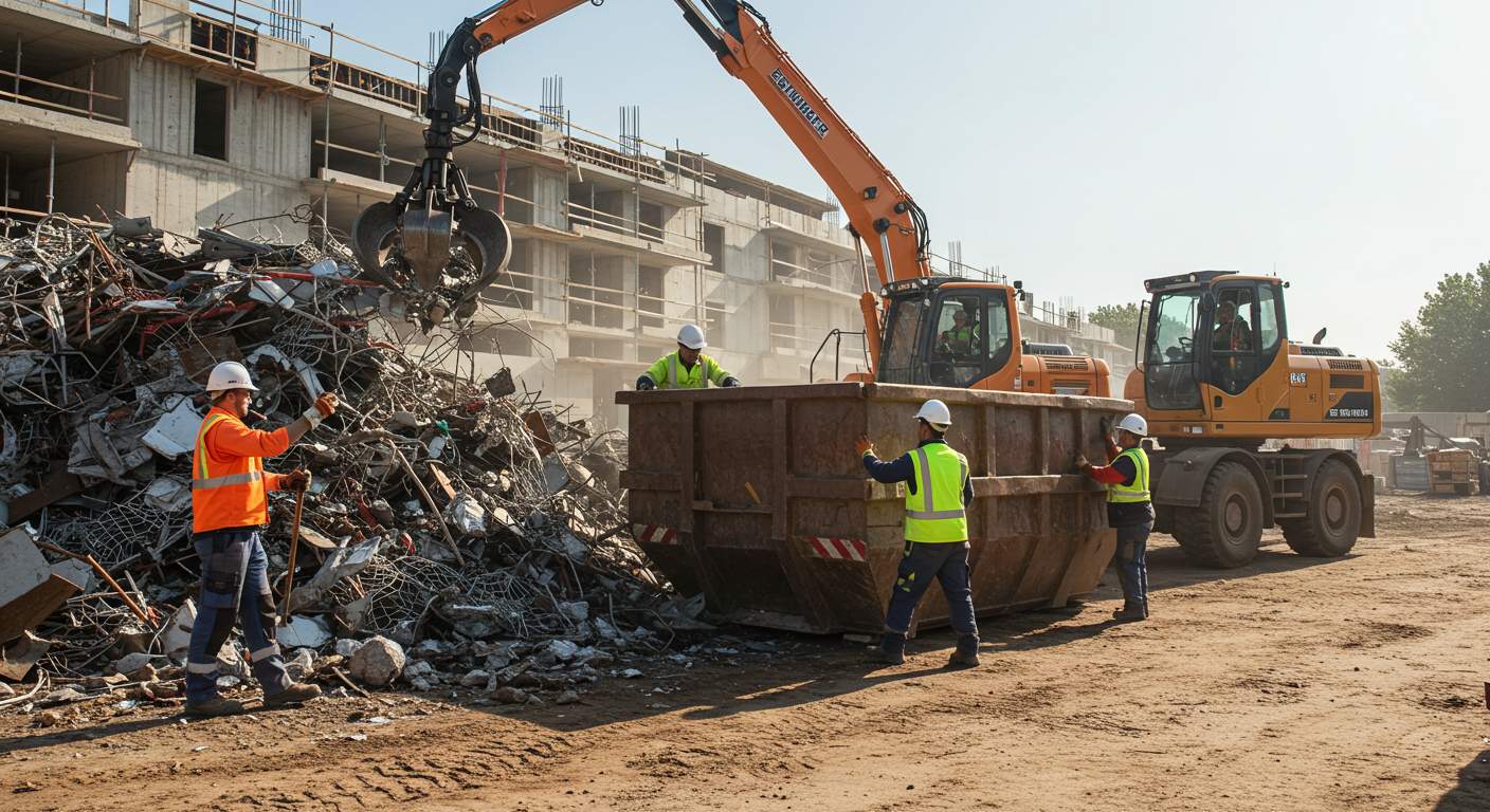 Вывоз металлолома низкого качества с строительных площадок