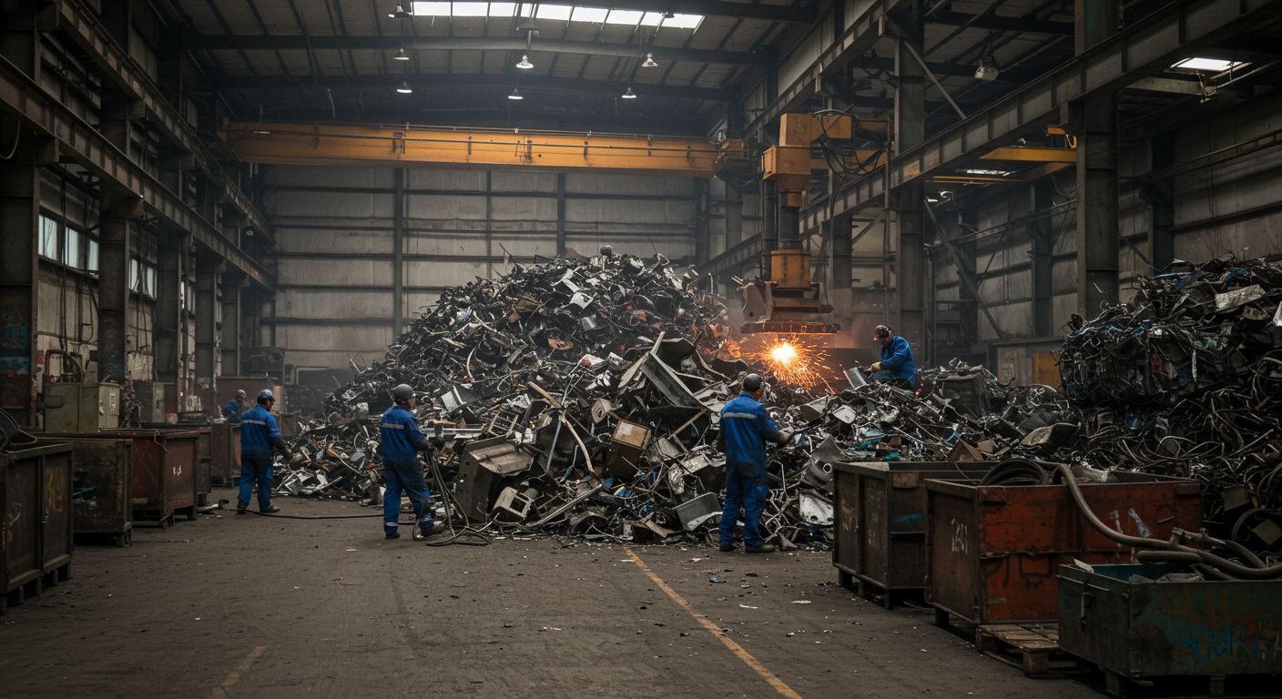 Демонтаж вторичного металлолома на складах