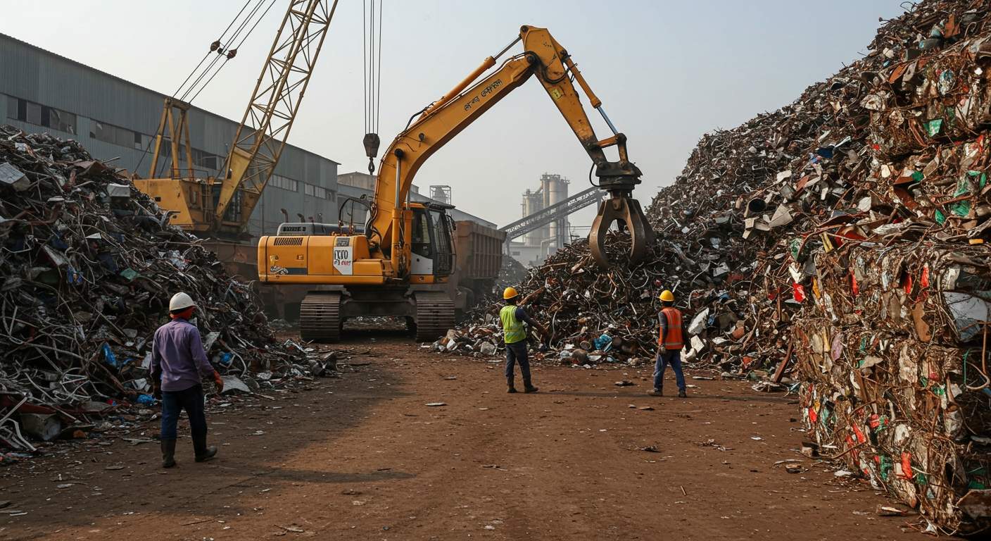 Вывоз металлолома с промышленного объекта