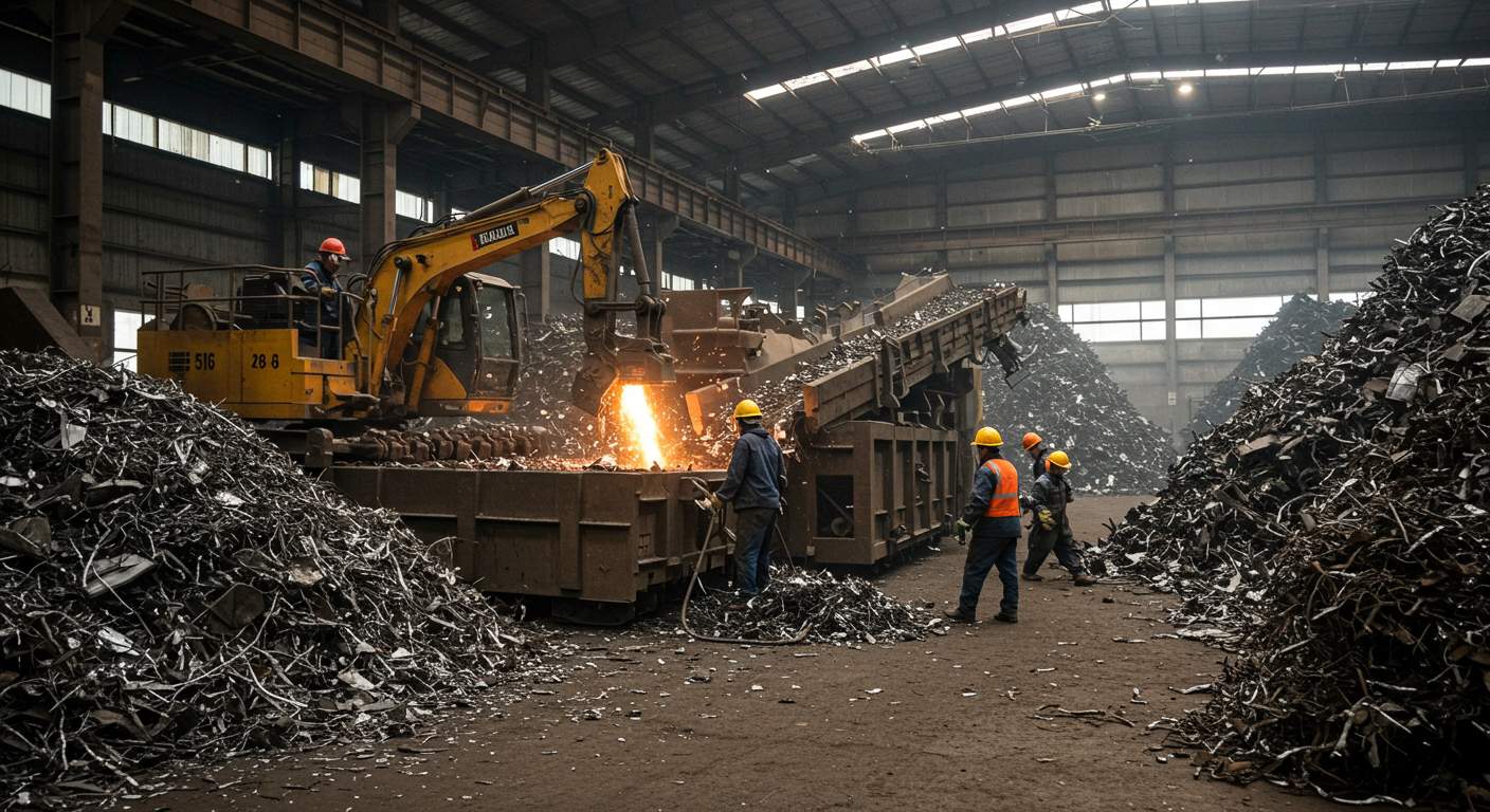 Демонтаж нержавеющего металлолома на производственных объектах