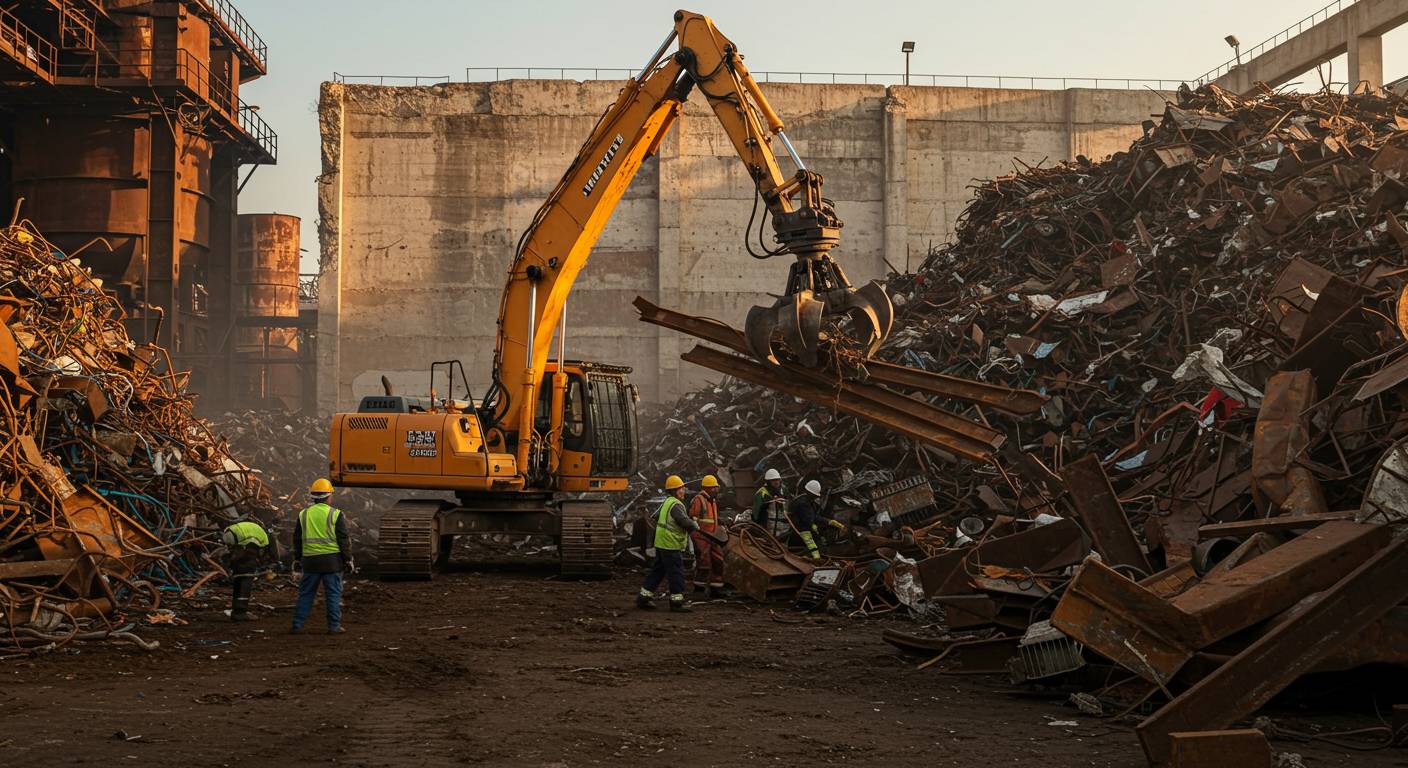 Вывоз металлолома для переработки с промышленных объектов