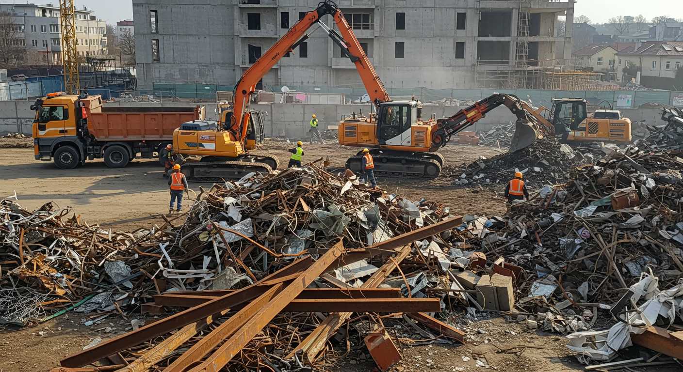 Вывоз металлолома для строительных нужд с промышленных площадок