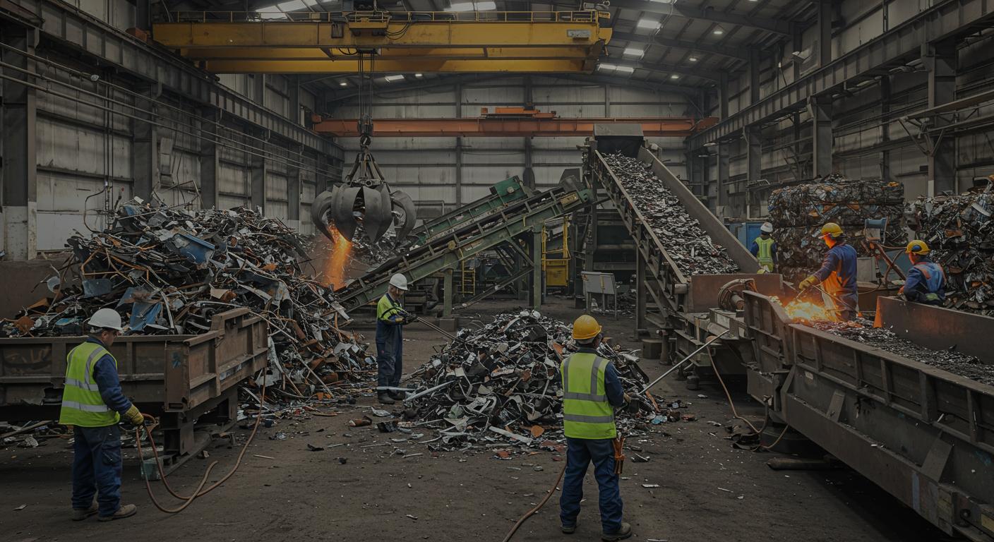 Вывоз металлолома для производства деталей и комплектующих