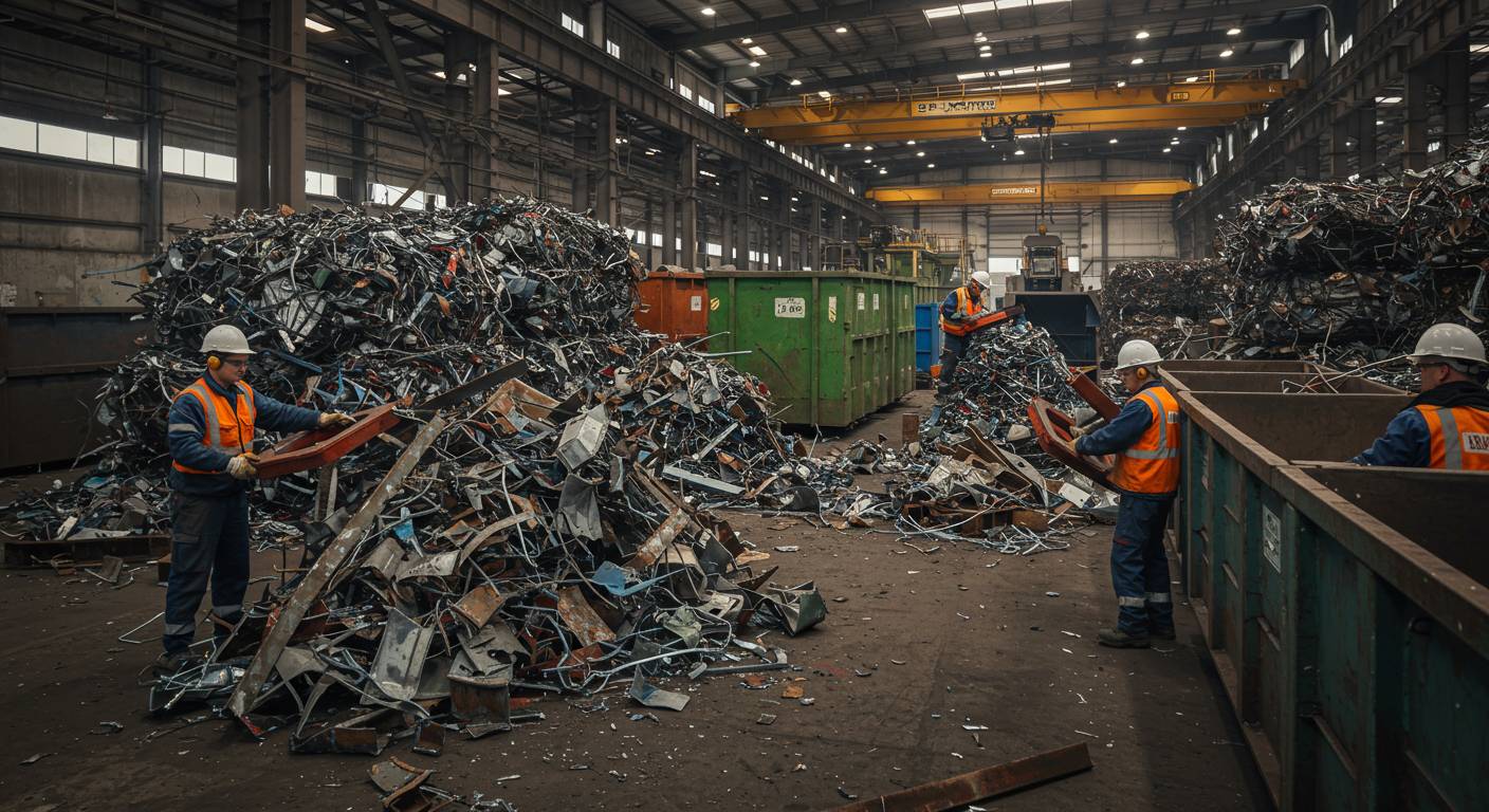 Вывоз металлолома для производства деталей и комплектующих