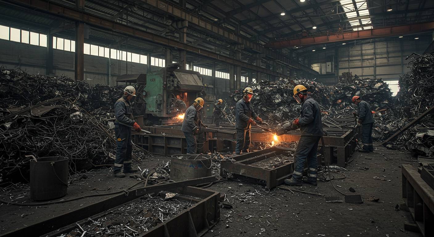 Демонтаж металлолома на заводах и фабриках