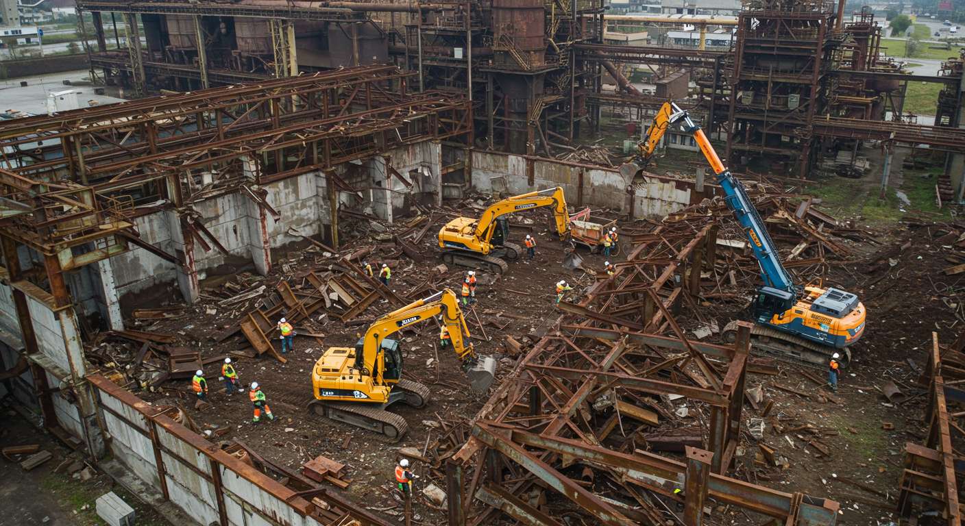 Удаление старых металлических конструкций с промышленных предприятий