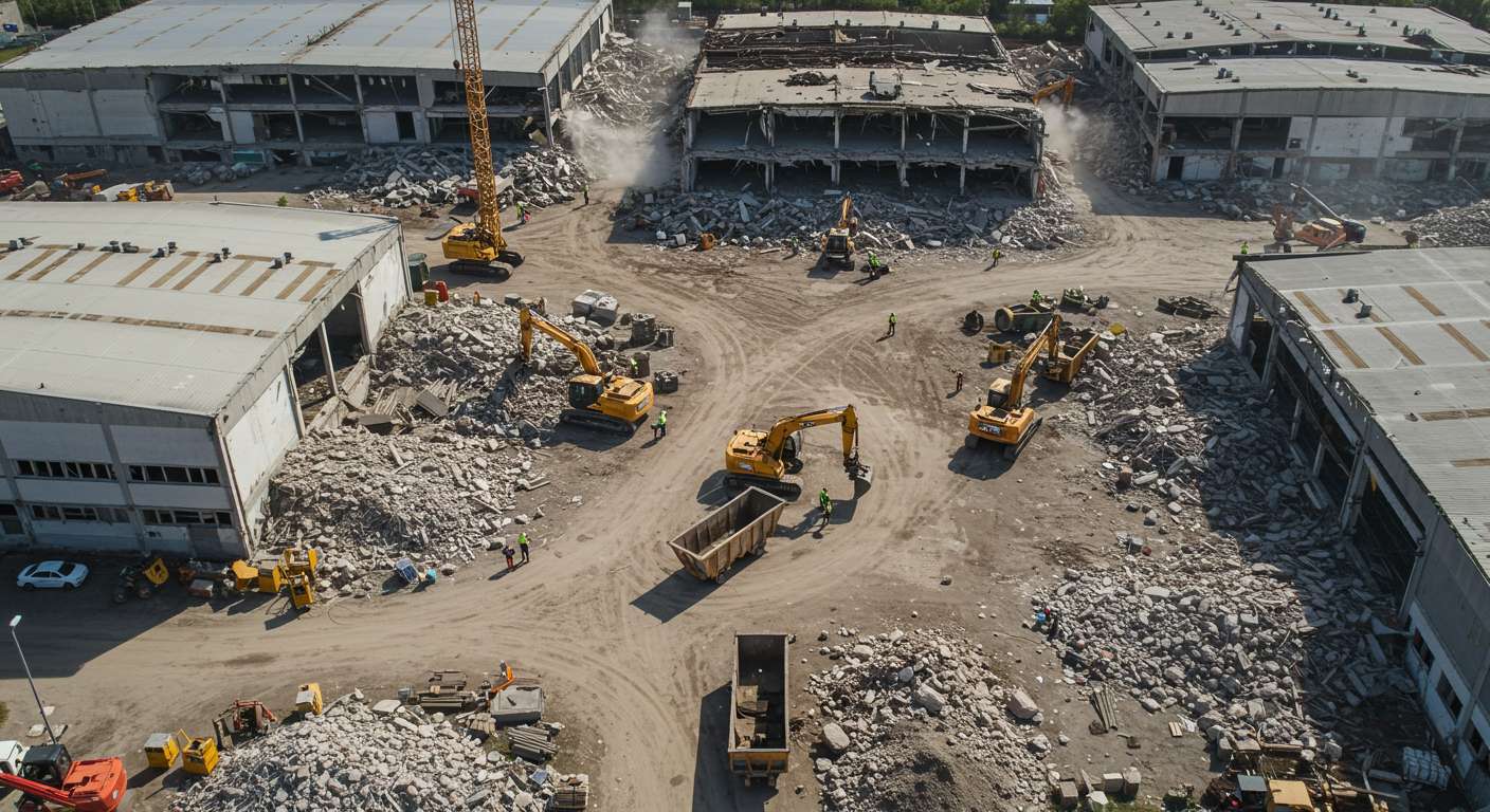 Разборка металлических конструкций на складе