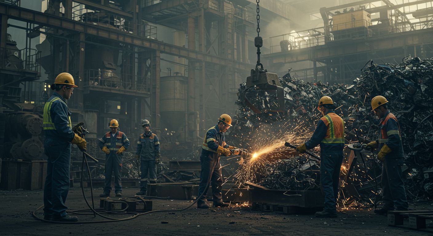 Удаление металлических изделий с производства