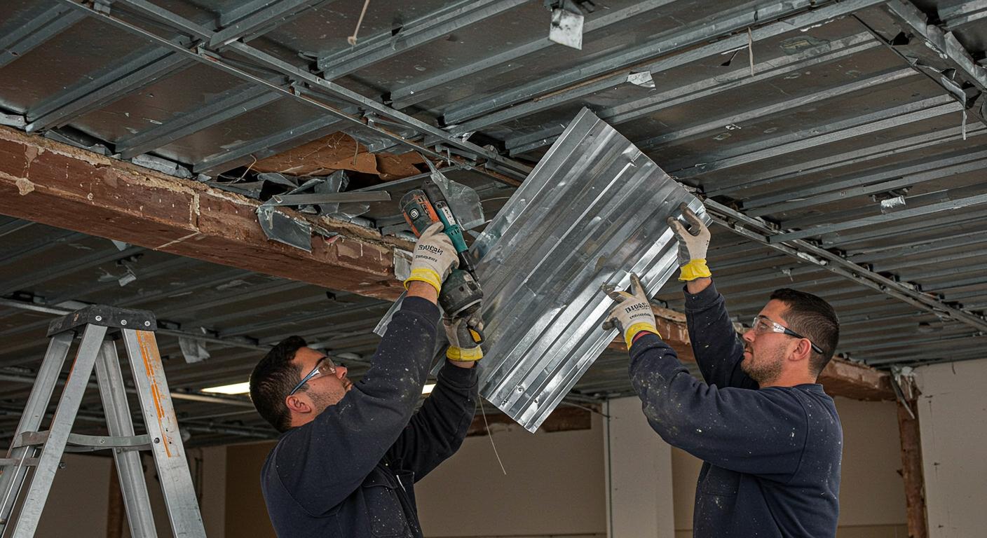 Разборка металлических перекрытий в зданиях